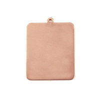 Copper Rounded Rectangle w/Top Loop, 24g Copper Rounded Rectangle w/Top Loop, 24g