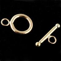 Gold Filled 12mm Round Toggle Clasp Gold Filled 12mm Round Toggle Clasp