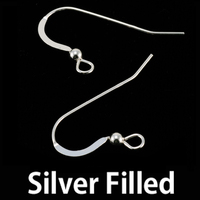 Silver Filled Flat Earwires with 3mm Ball Silver Filled Flat Earwires with 3mm Ball