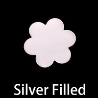 Silver Filled Large 6 Petal Flower, 24g Silver Filled Large 6 Petal Flower, 24g