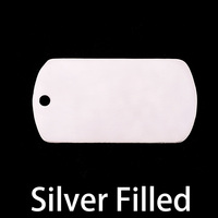 Silver Filled Large Dog Tag (no notch), 24g Silver Filled Large Dog Tag (no notch), 24g
