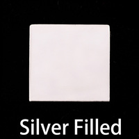 Silver Filled Square 3/4" (19.1mm), 24g Silver Filled Square 3/4" (19.1mm), 24g