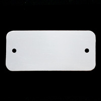 Sterling Silver Rectangle Component with Holes, 24g Sterling Silver Rectangle Component with Holes, 24g