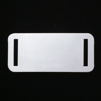 Sterling Silver Rectangle Component w/Slit Cutouts, 24g Sterling Silver Rectangle Component w/Slit Cutouts, 24g