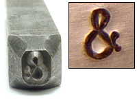Ampersand '&' Design Stamp, 3/32" Ampersand '&' Design Stamp, 3/32"