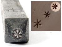 Asterisk Design Stamp - 1/16" (1.6mm) Asterisk Design Stamp - 1/16" (1.6mm)