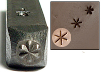 Asterisk Design Stamp - 1/8" (3.2mm) Asterisk Design Stamp - 1/8" (3.2mm)