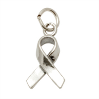 Sterling Silver Awareness Ribbon Charm Sterling Silver Awareness Ribbon Charm