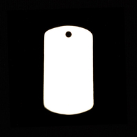 Sterling Silver Medium Dog Tag (no notch), 24g Sterling Silver Medium Dog Tag (no notch), 24g