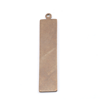 Antiqued Brass Rectangle with Top Loop, 24g Antiqued Brass Rectangle with Top Loop, 24g