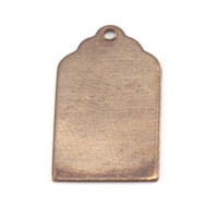 Antiqued Brass Luggage Tag with Hole, 24g Antiqued Brass Luggage Tag with Hole, 24g