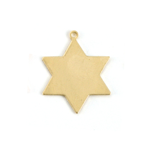 Brass 6 Point Star, 24g Brass 6 Point Star, 24g