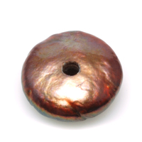 Pearl with 14 Gauge Hole, Brown Pearl with 14 Gauge Hole, Brown