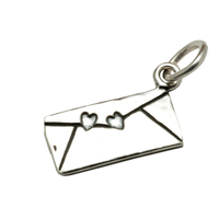 Sterling Silver Envelope with Heart Charm Sterling Silver Envelope with Heart Charm