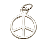 Sterling Silver Peace Sign Charm Sterling Silver Peace Sign Charm