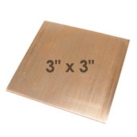 Copper 24 gauge Sheet Metal, 3" x 3" piece Copper 24 gauge Sheet Metal, 3" x 3" piece