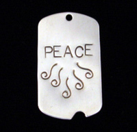 Sterling Silver Large Notched Dog Tag, 24g Sterling Silver Large Notched Dog Tag, 24g