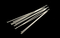 Sterling Silver Head Pins 1 1/2" (38mm) 24 gauge pack of 10 Sterling Silver Head Pins 1 1/2" (38mm) 24 gauge pack of 10