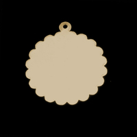 Gold Filled Scalloped Pendant w/Top Loop 7/8" (23mm), 24g Gold Filled Scalloped Pendant w/Top Loop 7/8" (23mm), 24g