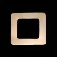 Gold Filled Rounded Square Washer, 1" OD 5/8" ID, 22g Gold Filled Rounded Square Washer, 1" OD 5/8" ID, 22g