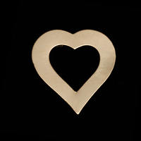 Gold Filled Small Heart Washer, 24 gauge Gold Filled Small Heart Washer, 24 gauge