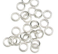 Sterling Silver 3mm I.D. 18 Gauge Jump Rings, pack of 20 Sterling Silver 3mm I.D. 18 Gauge Jump Rings, pack of 20