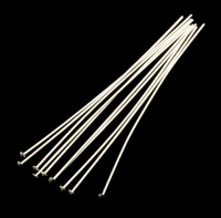 Sterling Silver Head Pins 2" (51.5mm), 24 gauge pack of 10 Sterling Silver Head Pins 2" (51.5mm), 24 gauge pack of 10