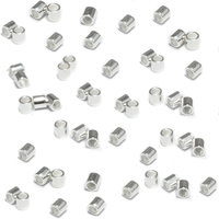 Sterling Silver 2x2 Crimp Tubes, Pack of 50 Sterling Silver 2x2 Crimp Tubes, Pack of 50