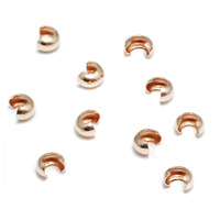 3.5mm Gold Filled Crimp Covers, Pack of 10 3.5mm Gold Filled Crimp Covers, Pack of 10
