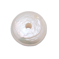 Pearl with 14 Gauge Hole, White Pearl with 14 Gauge Hole, White