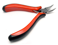 German Bent Chain Nose Pliers With Ergonomic Handle German Bent Chain Nose Pliers With Ergonomic Handle