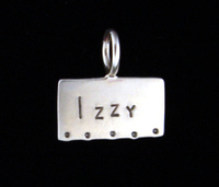 Sterling Silver Rectangle Pendant with Large Top Loop Sterling Silver Rectangle Pendant with Large Top Loop