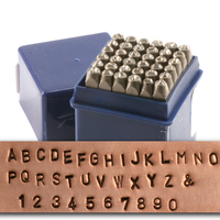 Economy Block Uppercase Letter & Number Stamp Set 1/8" (3.2mm) Economy Block Uppercase Letter & Number Stamp Set 1/8" (3.2mm)
