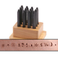 Set of 12 Punctuation Marks with Wooden Stand Set of 12 Punctuation Marks with Wooden Stand