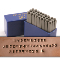 Typewriter Uppercase Letter Stamp Set 5/64" (2mm) Typewriter Uppercase Letter Stamp Set 5/64" (2mm)