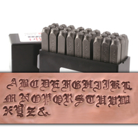 Old English Uppercase Letter Stamp Set 15/64" (6mm) Old English Uppercase Letter Stamp Set 15/64" (6mm)