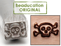 Skull and Crossbones Design Stamp - Beaducation Original Skull and Crossbones Design Stamp - Beaducation Original
