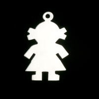 Sterling Silver Girl Body Silhouette Charm, 24g Sterling Silver Girl Body Silhouette Charm, 24g