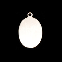 Sterling Silver Oval w/Top Loop (19mm x 13mm), 24g Sterling Silver Oval w/Top Loop (19mm x 13mm), 24g