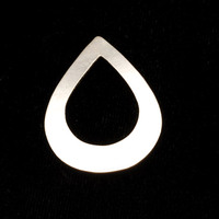 Sterling Silver Open Teardrop, 24g Sterling Silver Open Teardrop, 24g