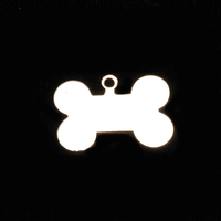 Sterling Silver Small Dog Bone with Top Loop, 24g Sterling Silver Small Dog Bone with Top Loop, 24g