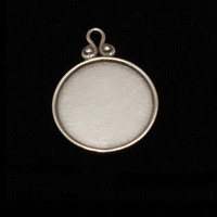 Sterling Silver Circle Pendant with Raised Edge (OXIDIZED) Sterling Silver Circle Pendant with Raised Edge (OXIDIZED)