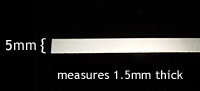Sterling Silver Flat Wire 5mm x 1.5mm (priced per ft) Sterling Silver Flat Wire 5mm x 1.5mm (priced per ft)