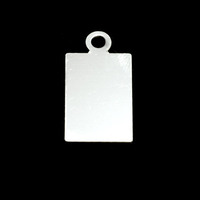 Sterling Silver Rectangle w/ Top Loop (19mm x 12mm), 24g Sterling Silver Rectangle w/ Top Loop (19mm x 12mm), 24g