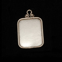 Sterling Sterling Rectangle Pendant w/Raised Edge (OXIDIZED) Sterling Sterling Rectangle Pendant w/Raised Edge (OXIDIZED)