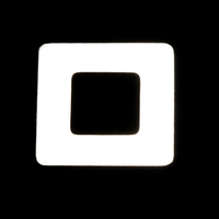 Sterling Silver Rounded Square Washer, 1" OD 1/2" ID, 22g Sterling Silver Rounded Square Washer, 1" OD 1/2" ID, 22g