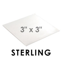 Sterling 22 gauge Sheet Metal, 3" x 3" piece Sterling 22 gauge Sheet Metal, 3" x 3" piece