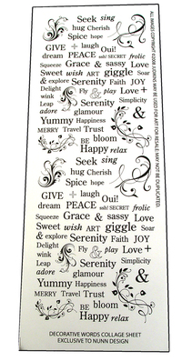Decorative Words Collage Sheet Decorative Words Collage Sheet