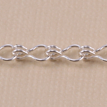 Chain & Clasps Sterling Silver Ladder Chain, 5mm x 2mm, by the Inch