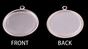 Metal Stamping Blanks Nickel Silver 5/8" (16mm) Pressed Circle with Raised Edge